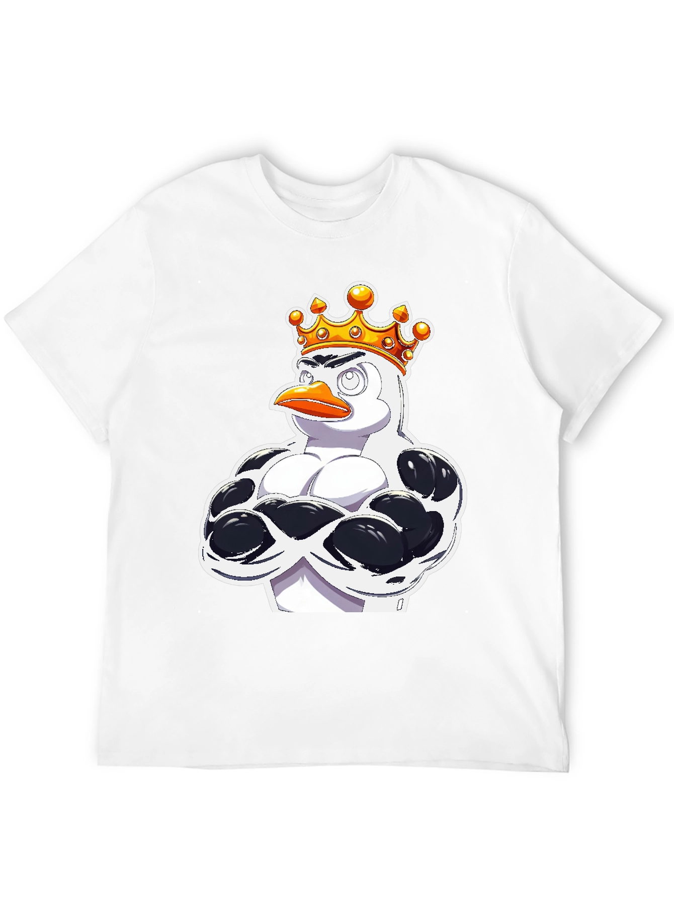 Penguin King Graphic T-Shirt - Black Cotton Tee