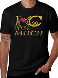 I Heart C So Love Much T-Shirt - Black