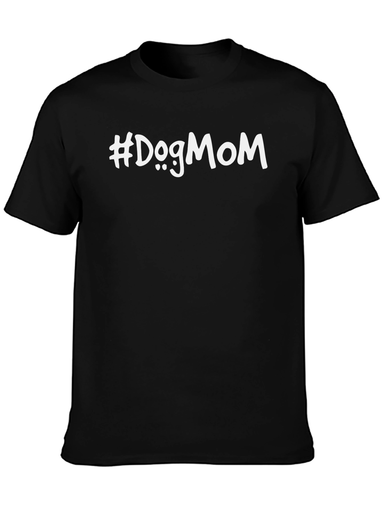 #DogMom Black T-Shirt - Trendy Casual Wear