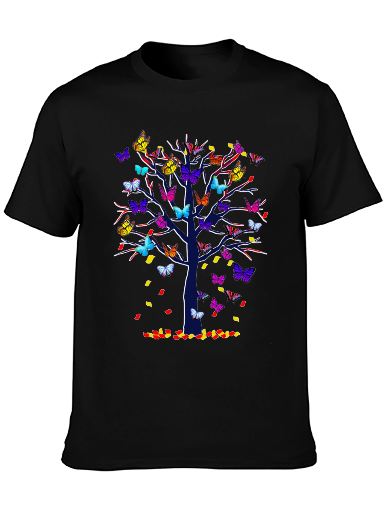 Butterfly Tree T-Shirt - Colorful Nature Tee