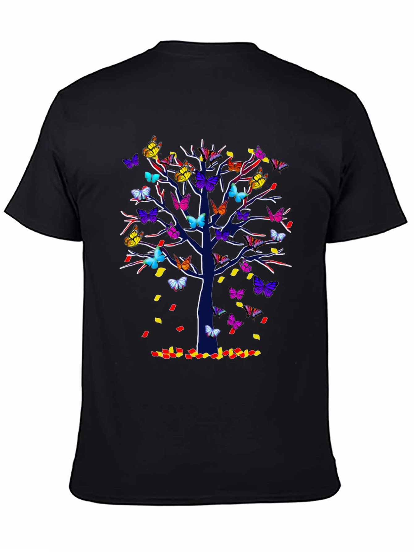 Butterfly Tree T-Shirt - Colorful Nature Tee