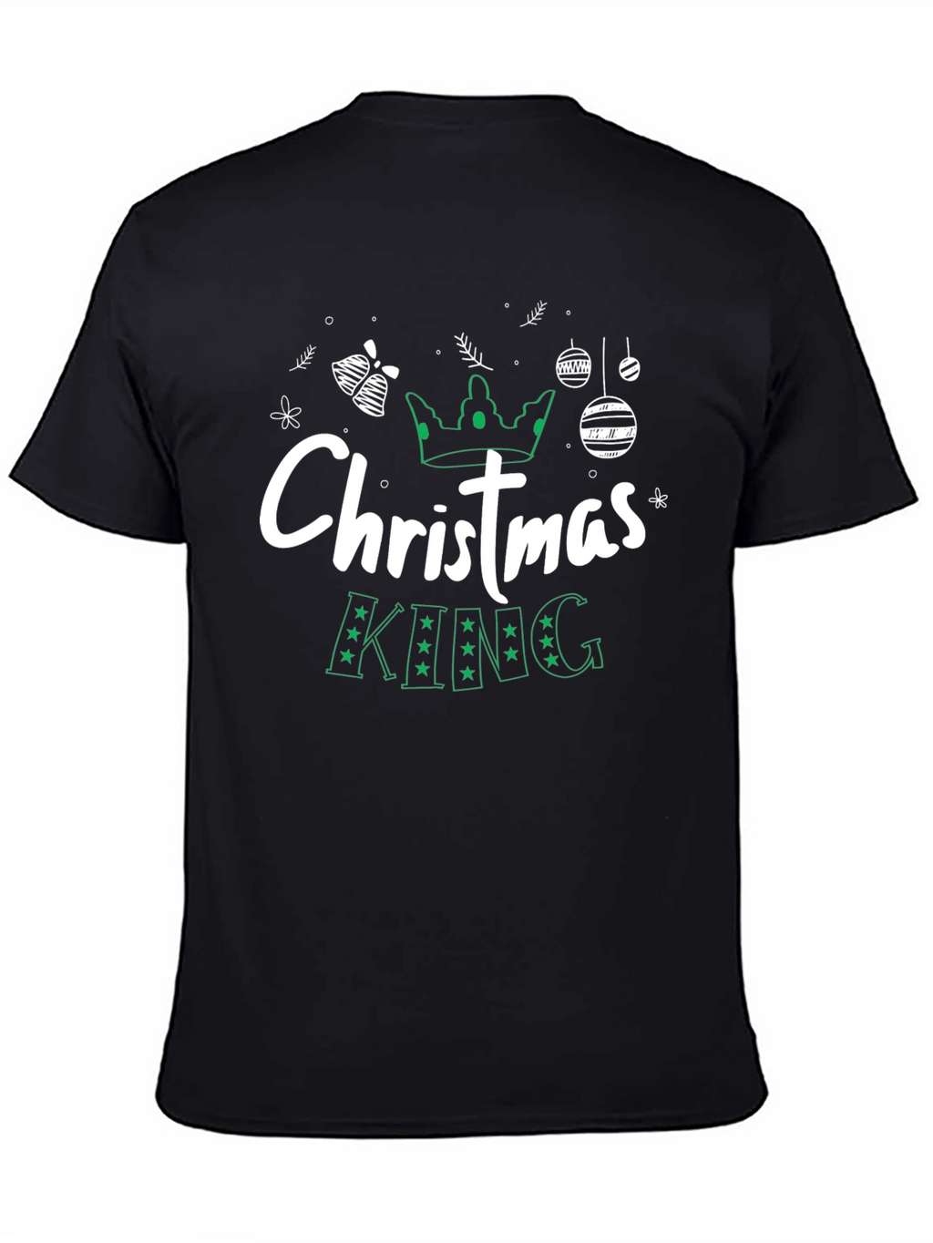 Christmas King Black Graphic Tee