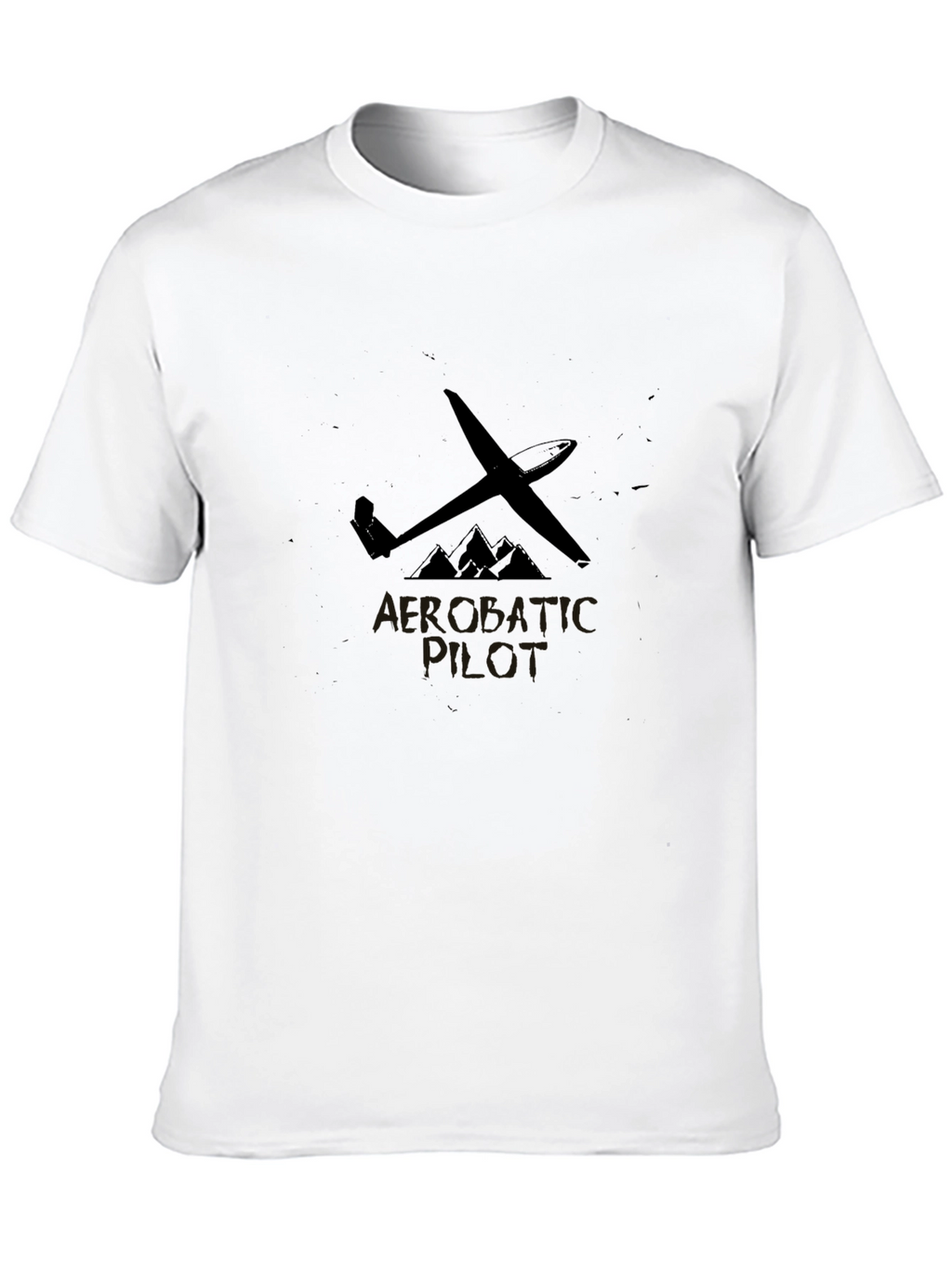 Aerobatic Pilot Black T-Shirt | Unique Glider Plane Design