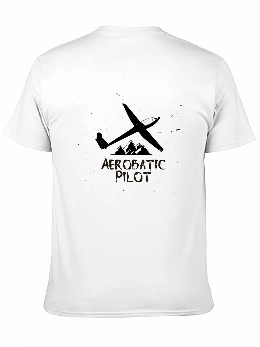 Aerobatic Pilot Black T-Shirt | Unique Glider Plane Design