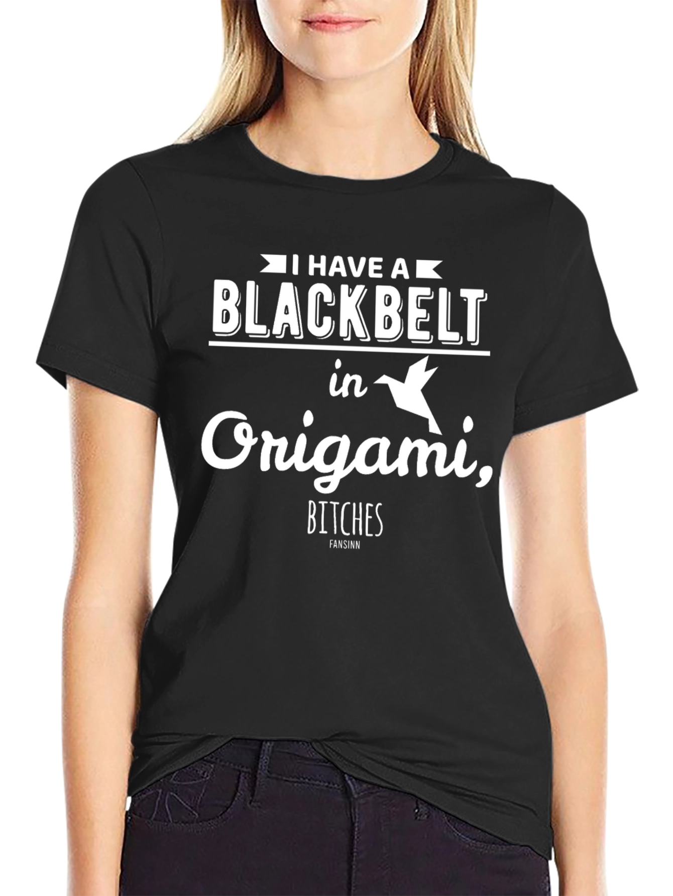 Black Belt in Origami Funny Graphic T-Shirt