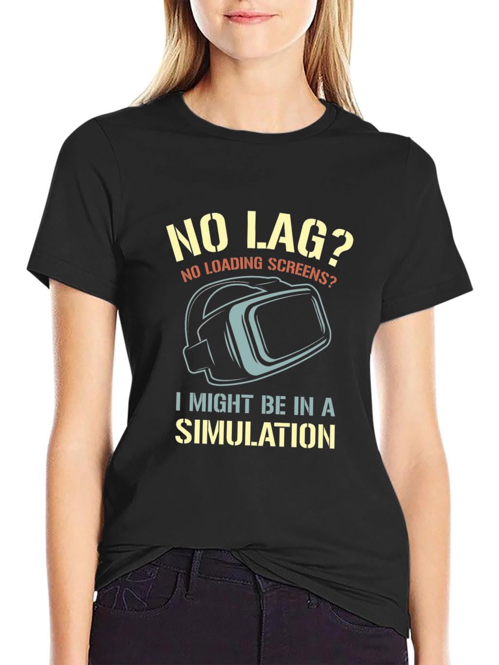 No Lag Simulation T-Shirt Funny Gamer VR Shirt