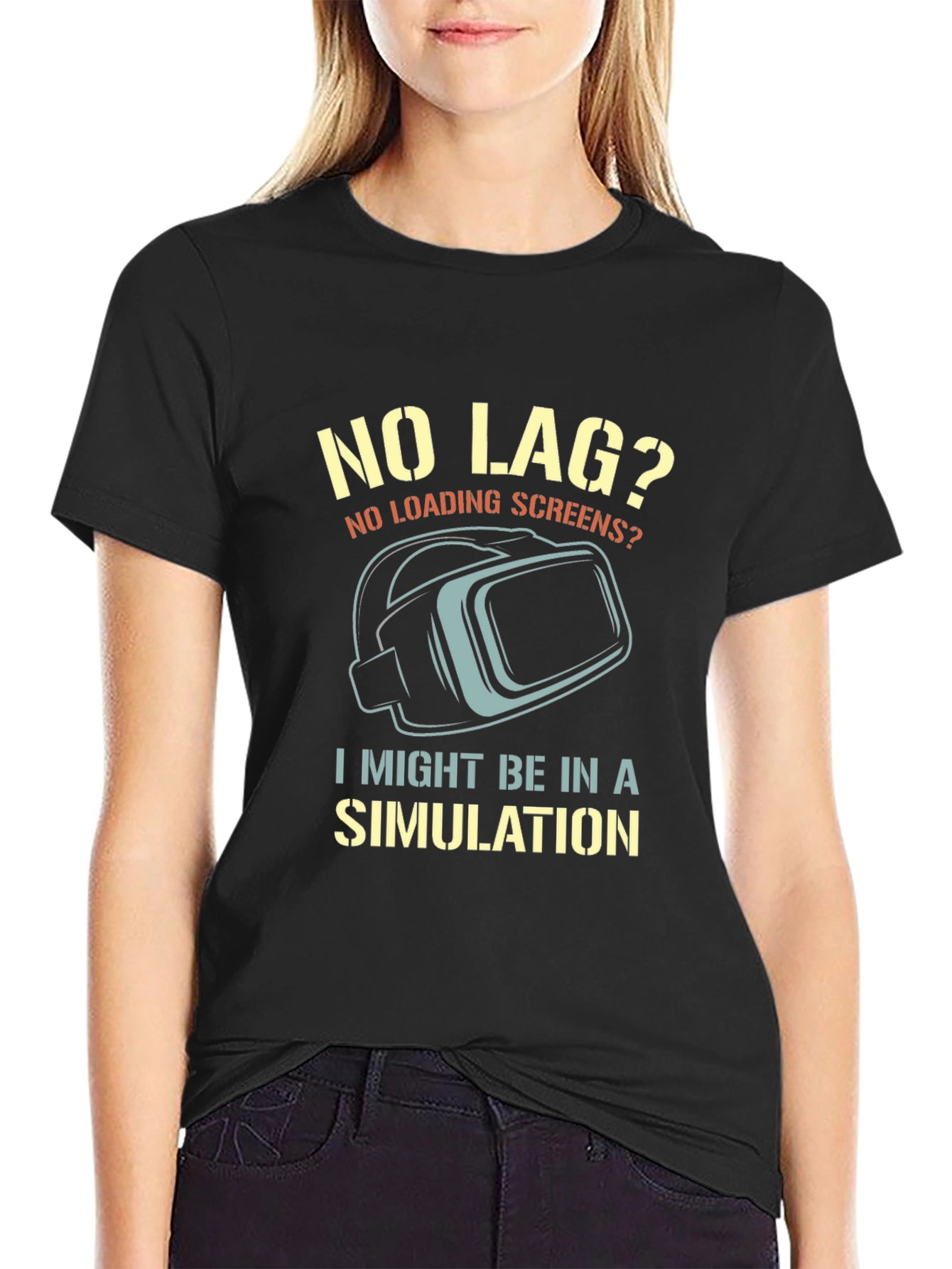 No Lag Simulation T-Shirt Funny Gamer VR Shirt