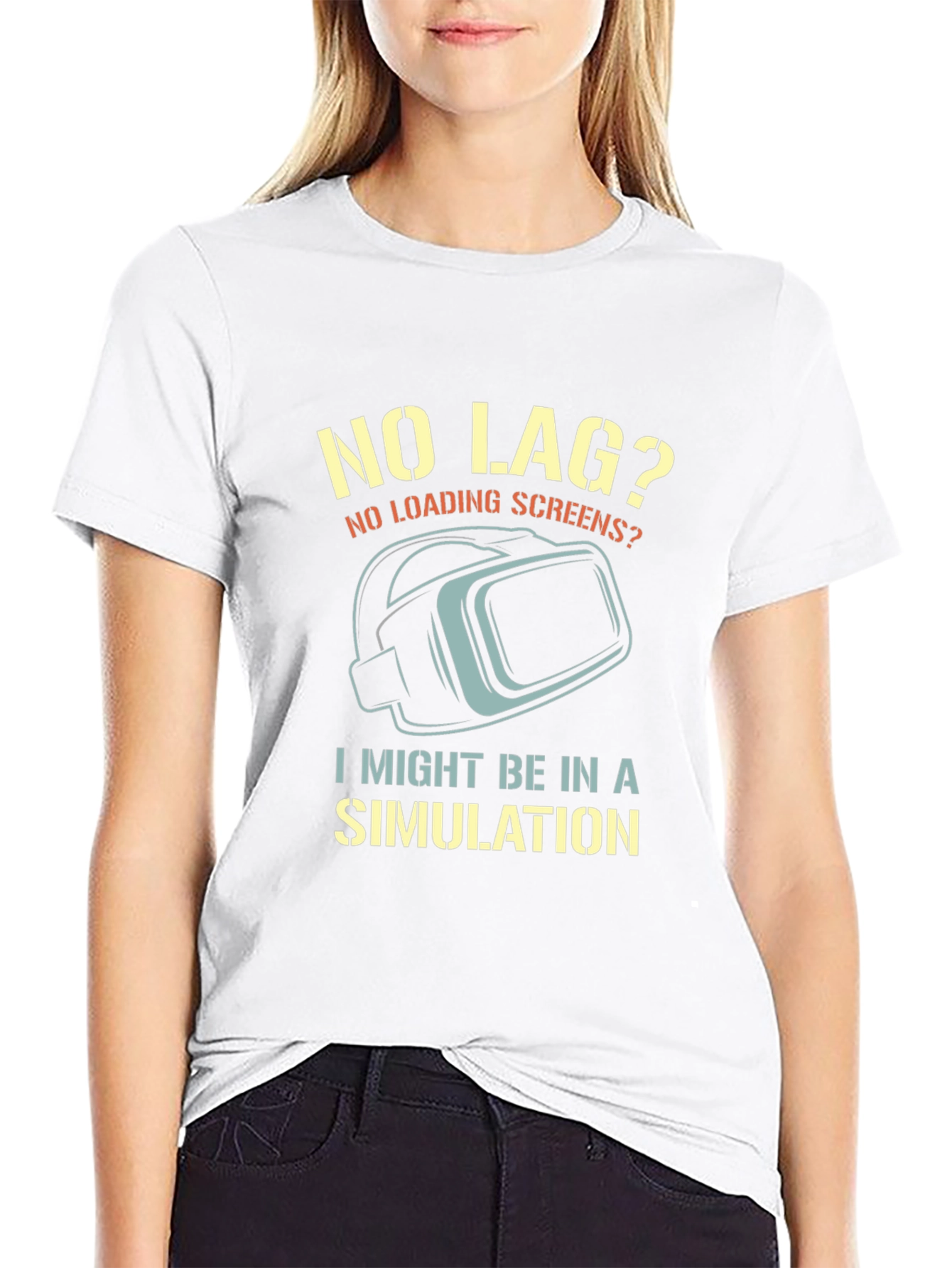 No Lag Simulation T-Shirt Funny Gamer VR Shirt