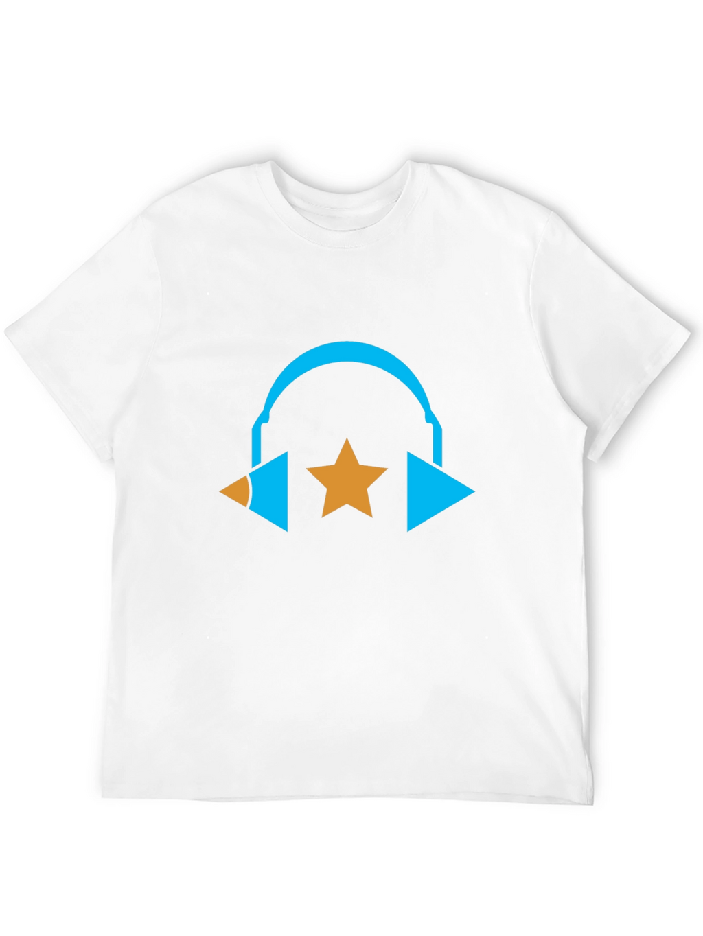 Cool Graphic Tee - Headphones and Star Design