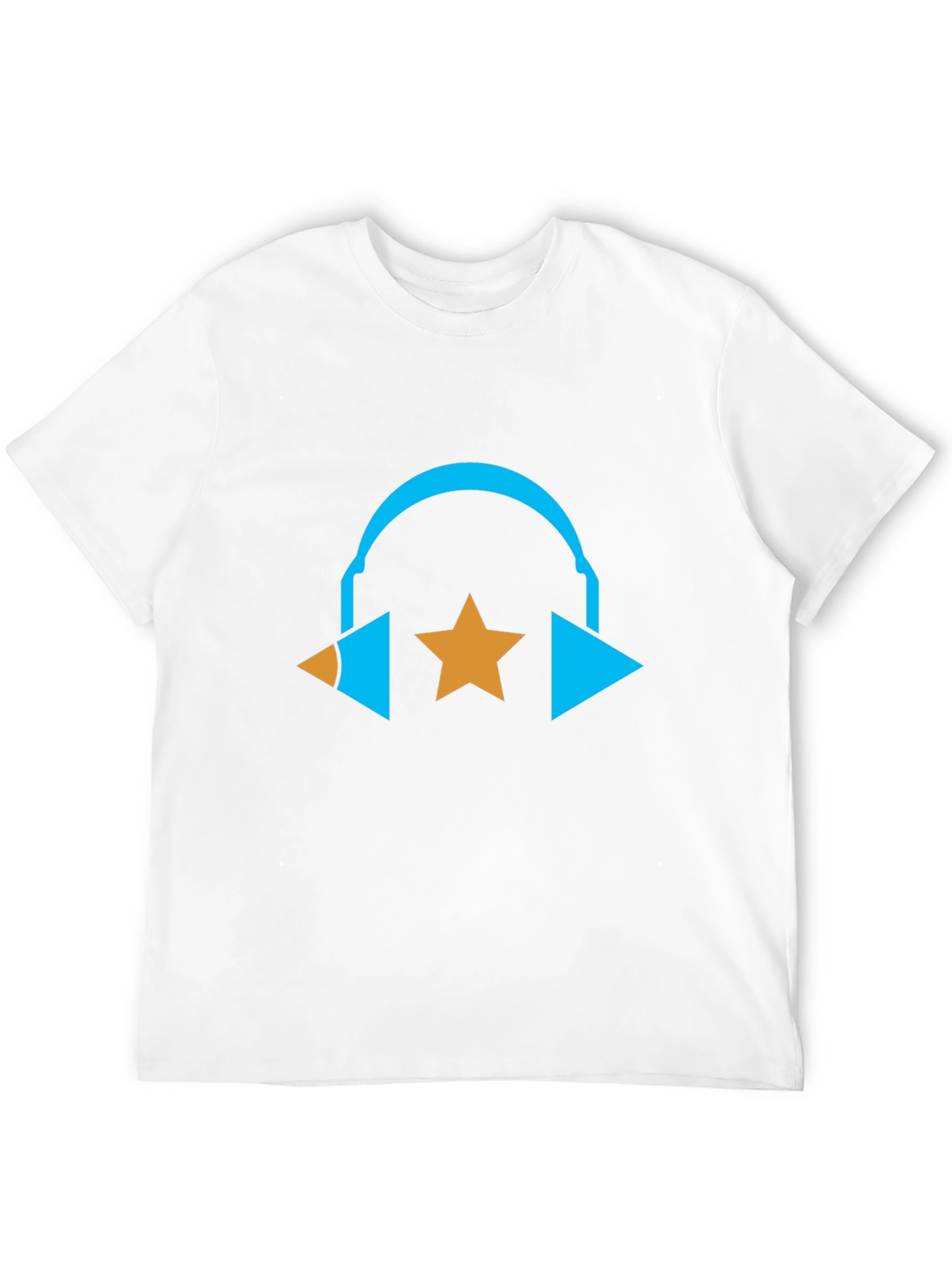 Cool Graphic Tee - Headphones and Star Design