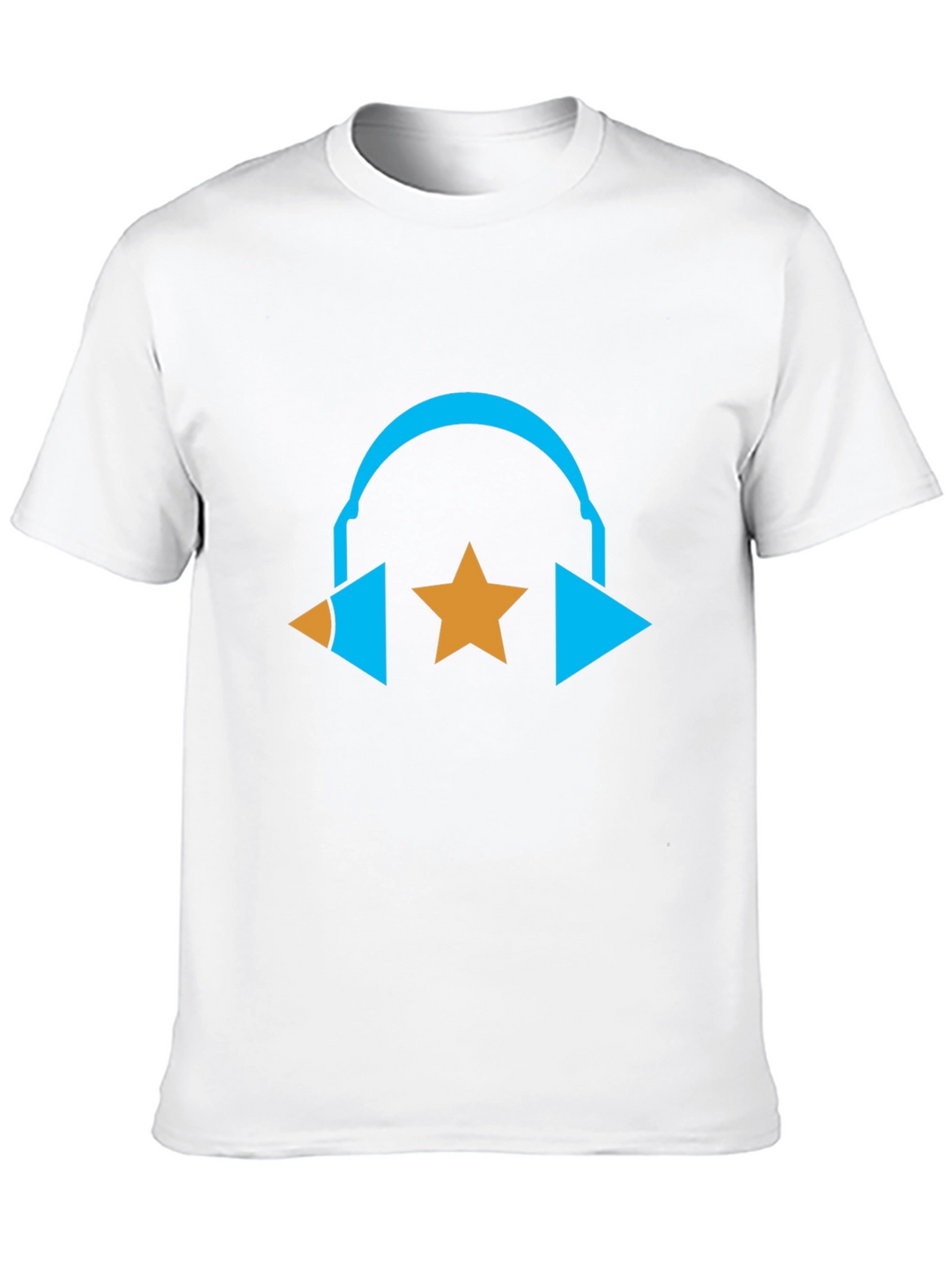Cool Graphic Tee - Headphones and Star Design
