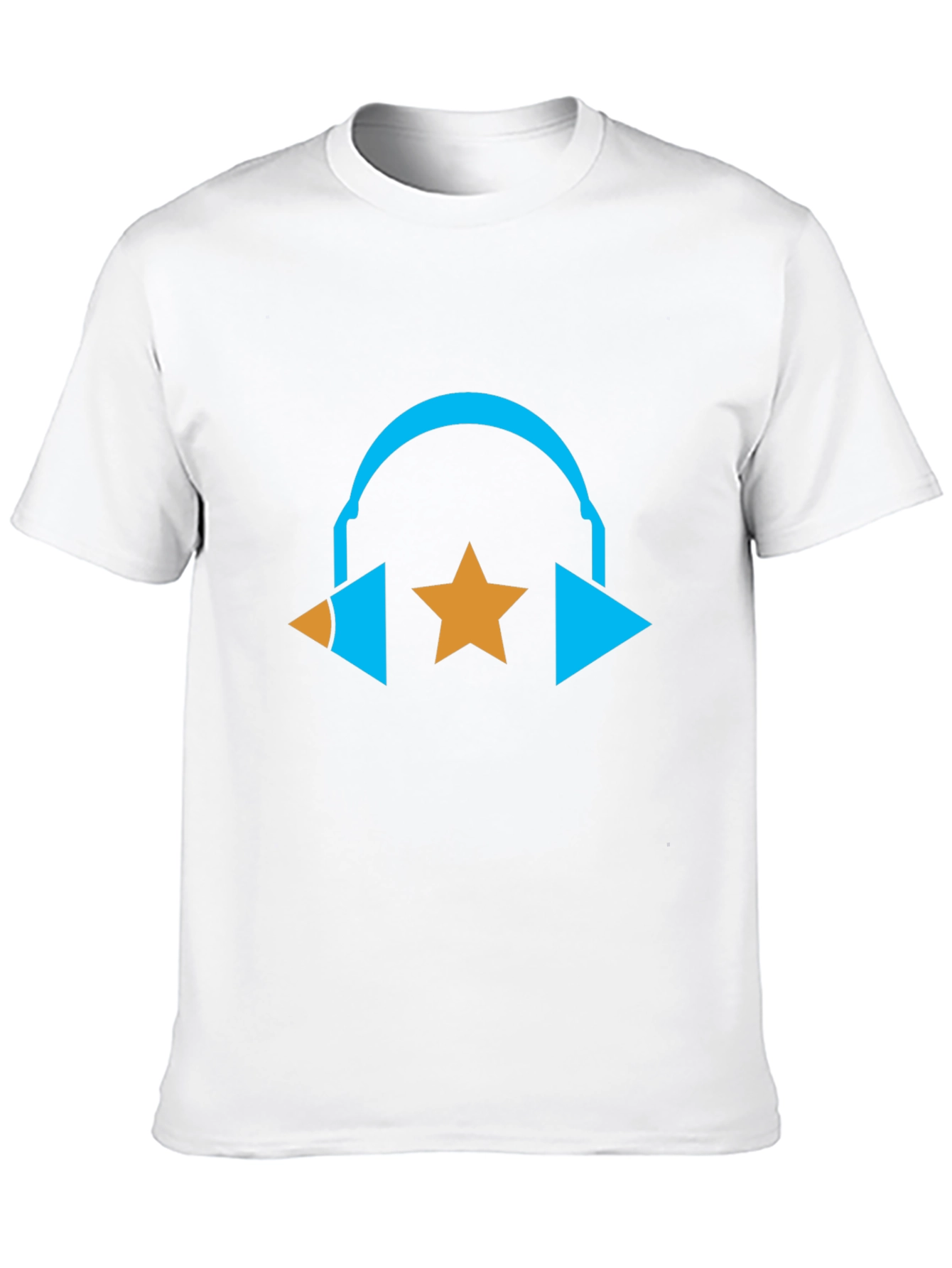 Cool Graphic Tee - Headphones and Star Design