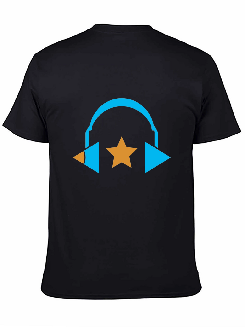 Cool Graphic Tee - Headphones and Star Design