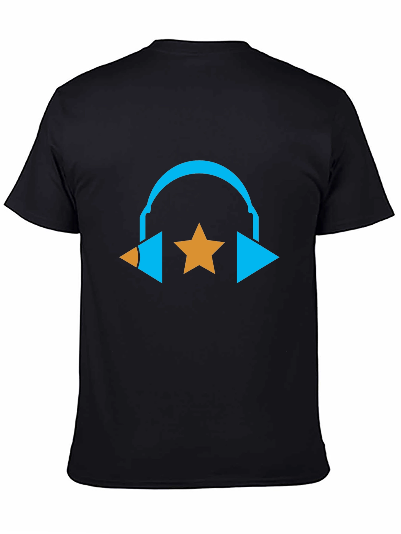 Cool Graphic Tee - Headphones and Star Design