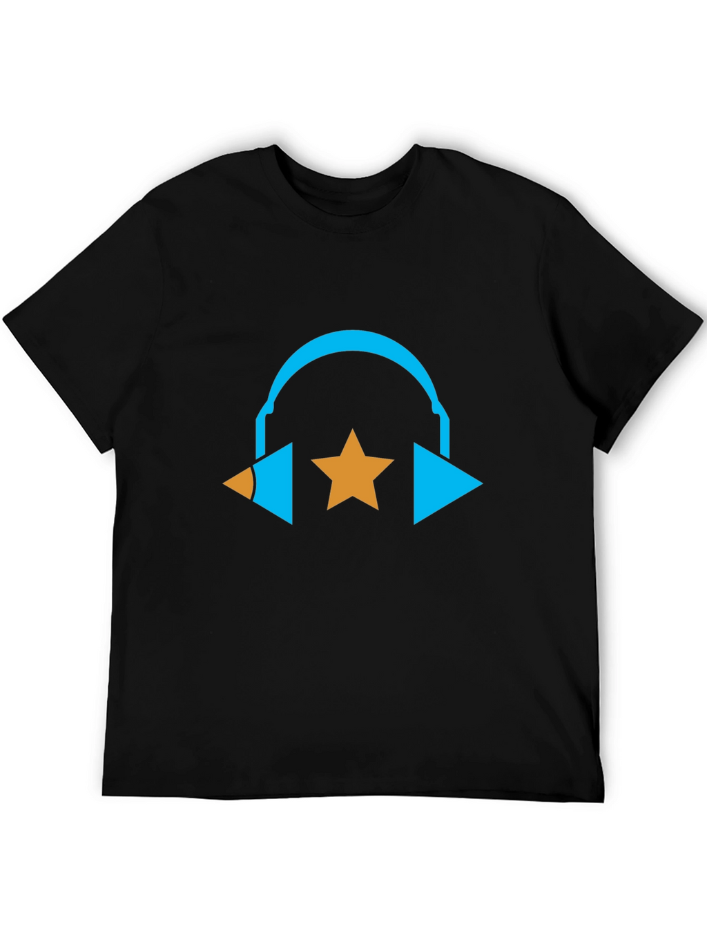 Cool Graphic Tee - Headphones and Star Design