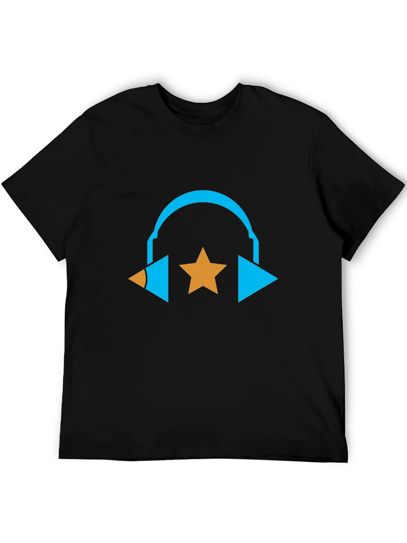 Cool Graphic Tee - Headphones and Star Design