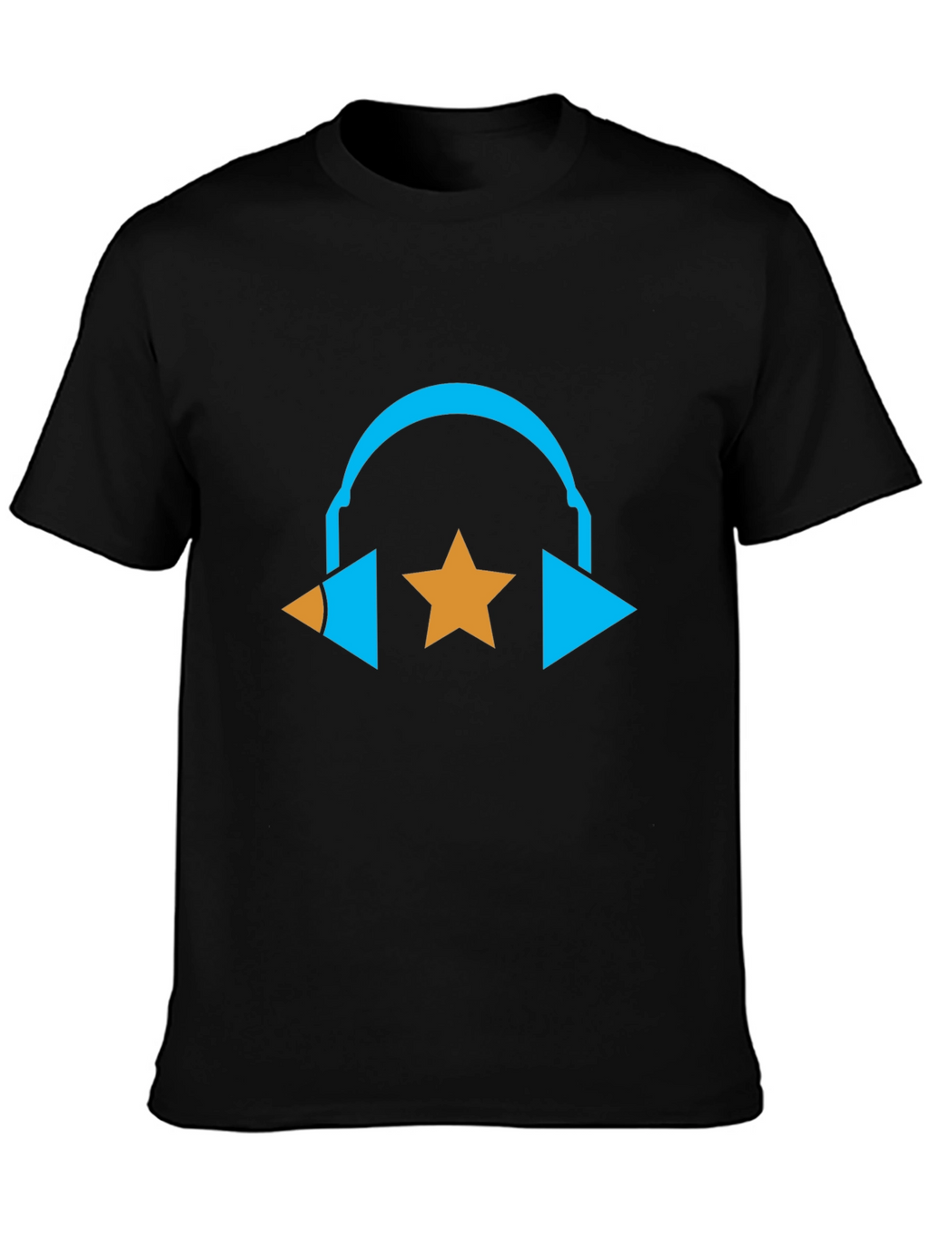 Cool Graphic Tee - Headphones and Star Design
