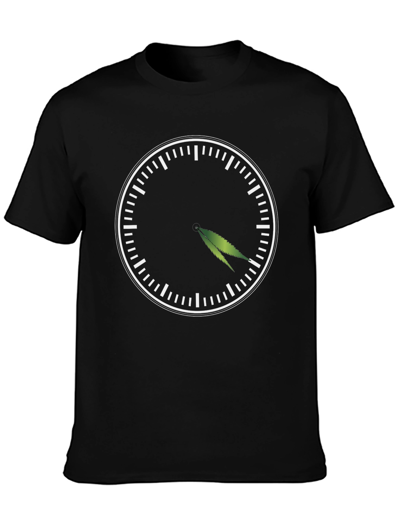 4:20 T-Shirt - Novelty Marijuana Leaf Clock Graphic Tee
