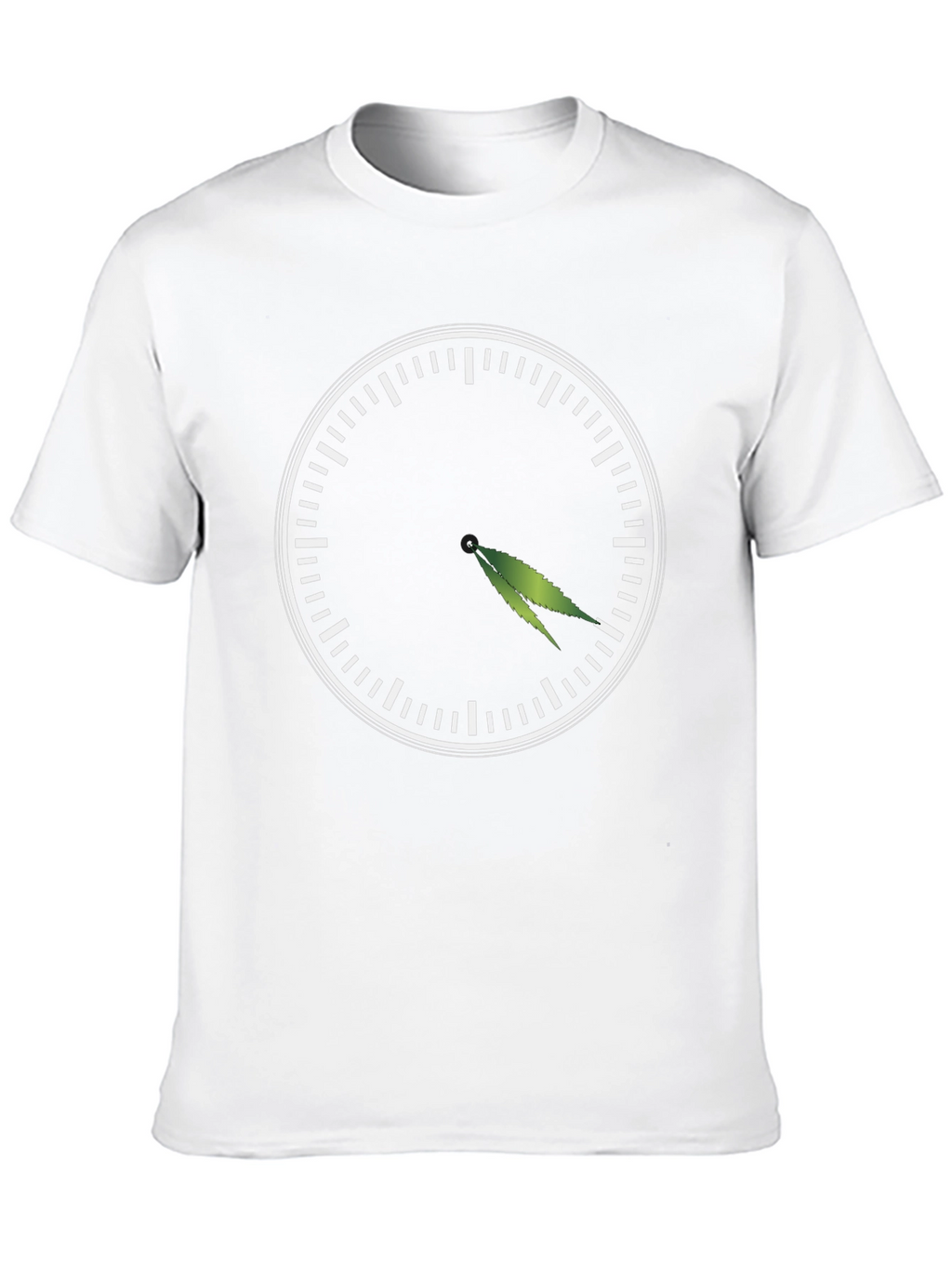 4:20 T-Shirt - Novelty Marijuana Leaf Clock Graphic Tee