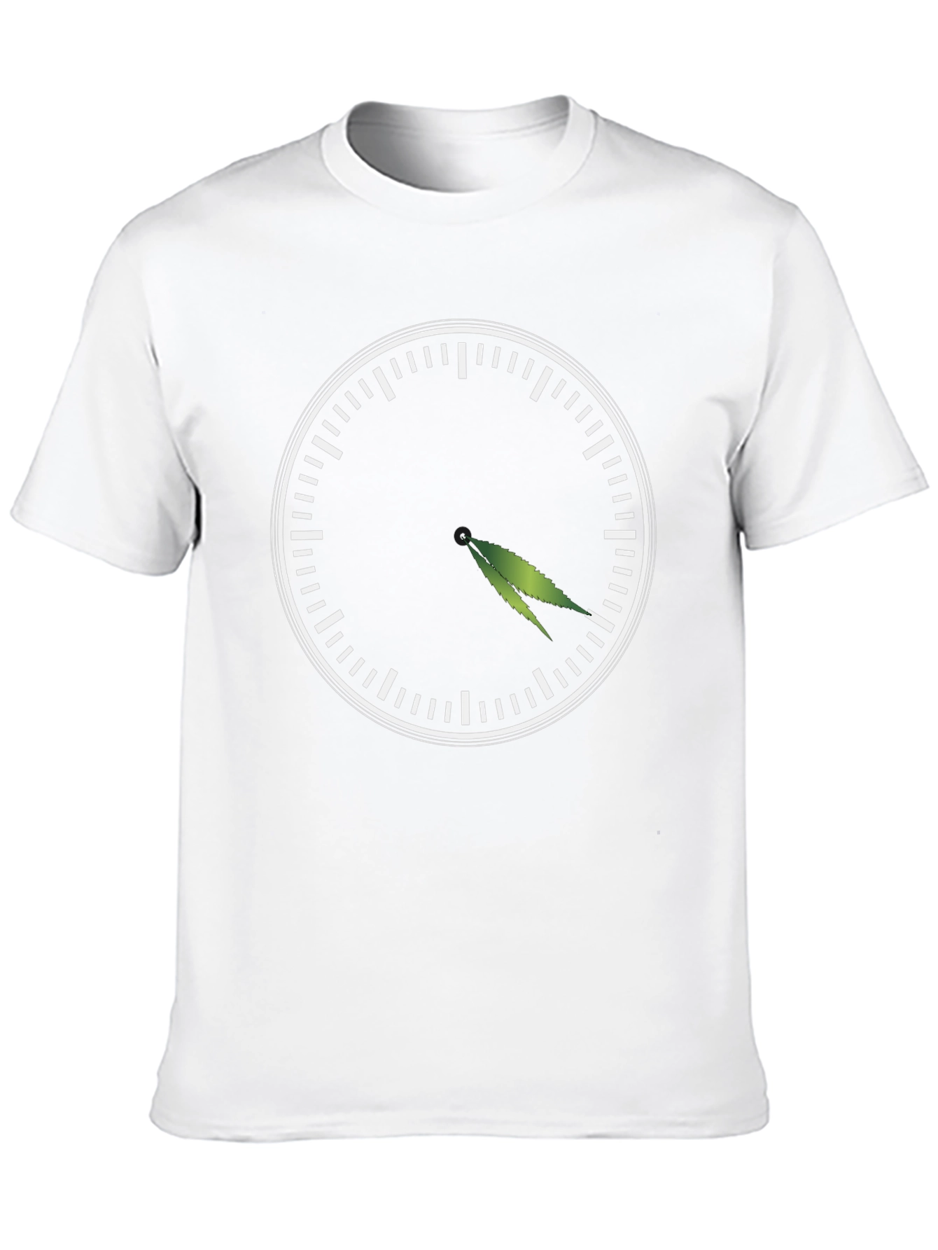 4:20 T-Shirt - Novelty Marijuana Leaf Clock Graphic Tee