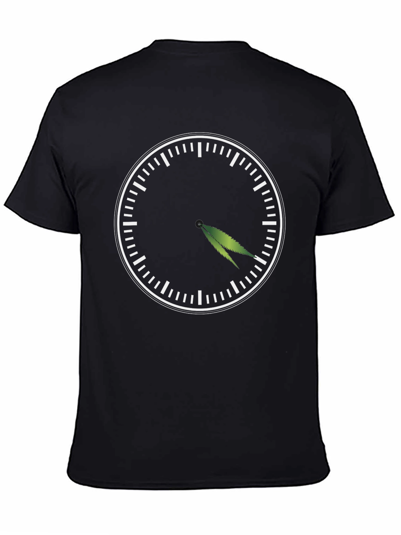 4:20 T-Shirt - Novelty Marijuana Leaf Clock Graphic Tee