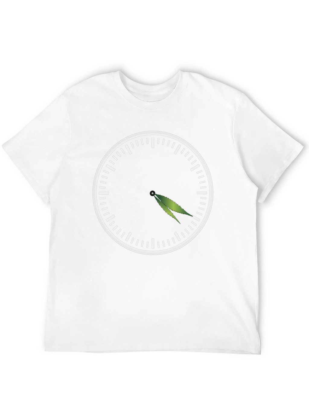 4:20 T-Shirt - Novelty Marijuana Leaf Clock Graphic Tee