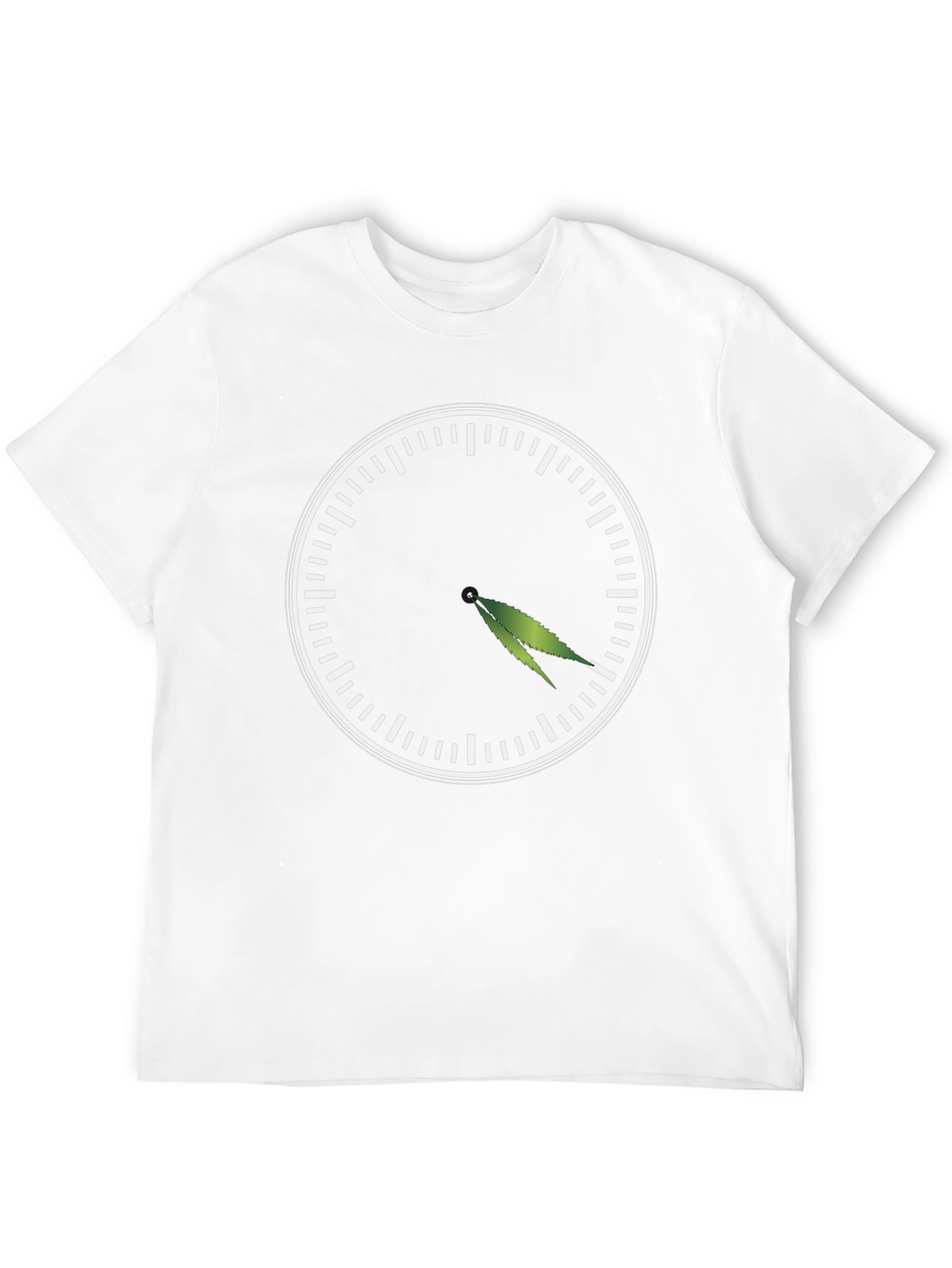 4:20 T-Shirt - Novelty Marijuana Leaf Clock Graphic Tee