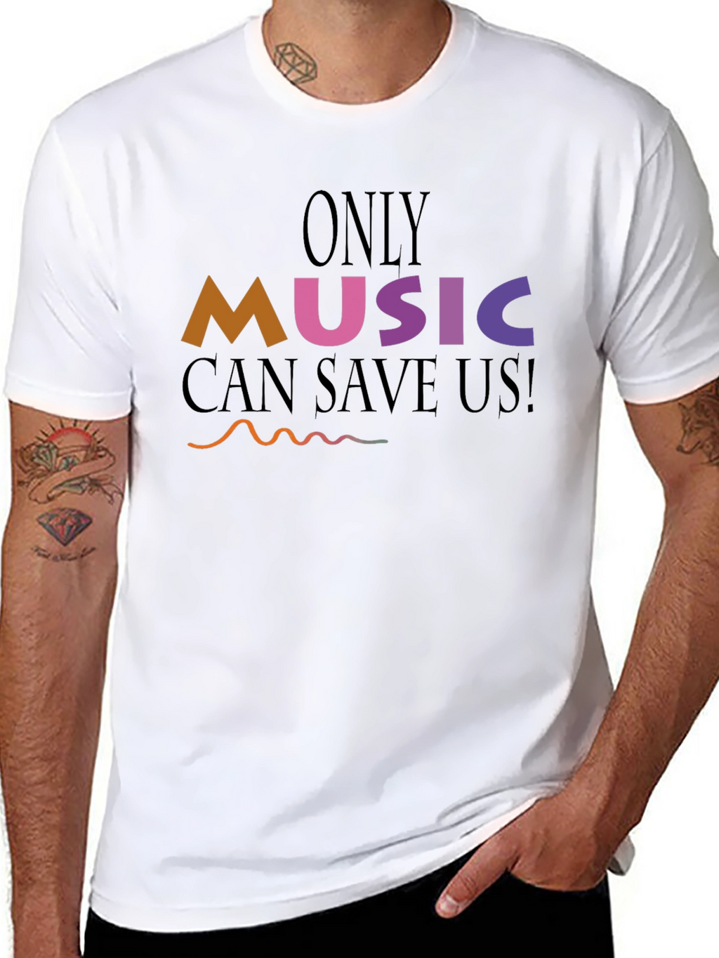 Music Lovers T-Shirt: Only Music Can Save Us!