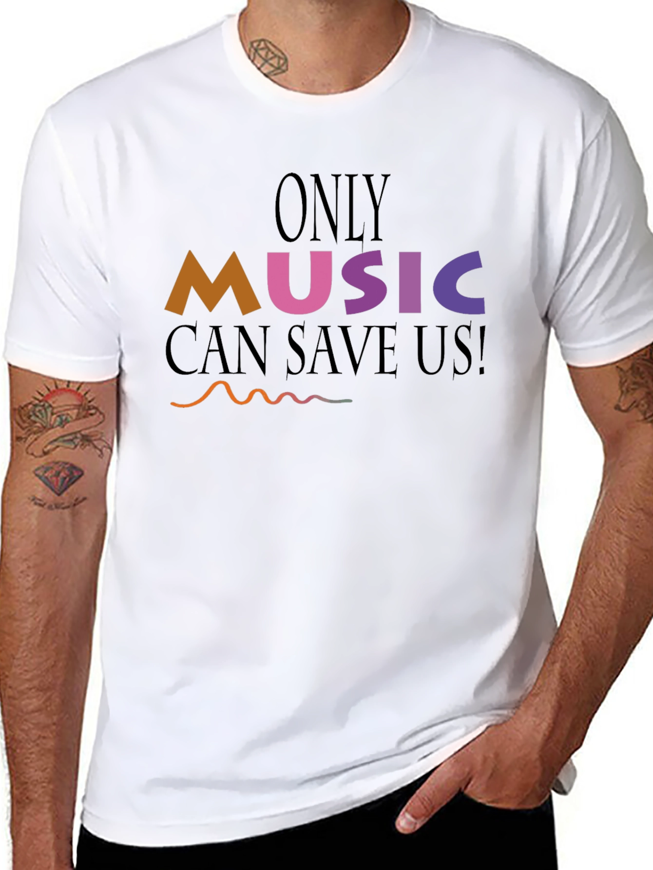 Music Lovers T-Shirt: Only Music Can Save Us!
