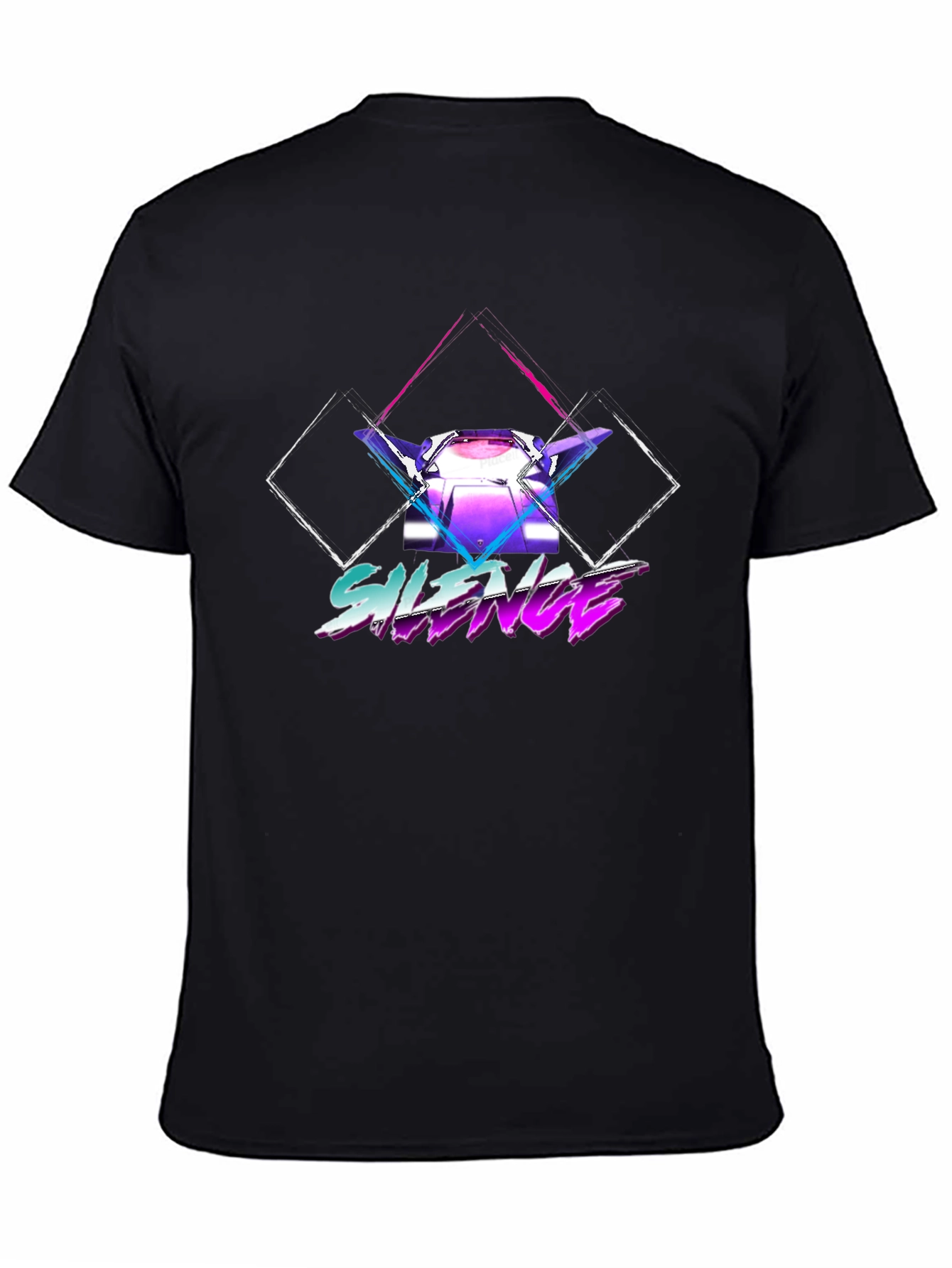 Retro Silence Graphic Tee - Black