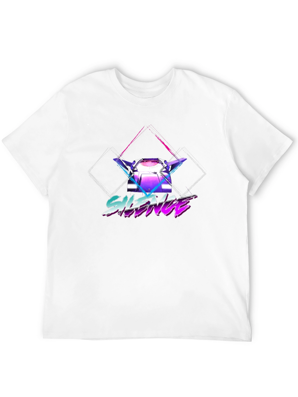 Retro Silence Graphic Tee - Black