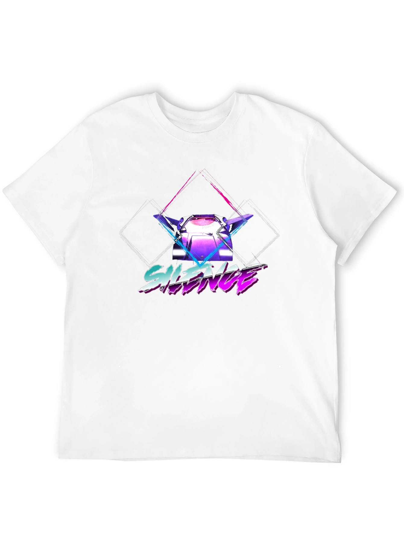 Retro Silence Graphic Tee - Black