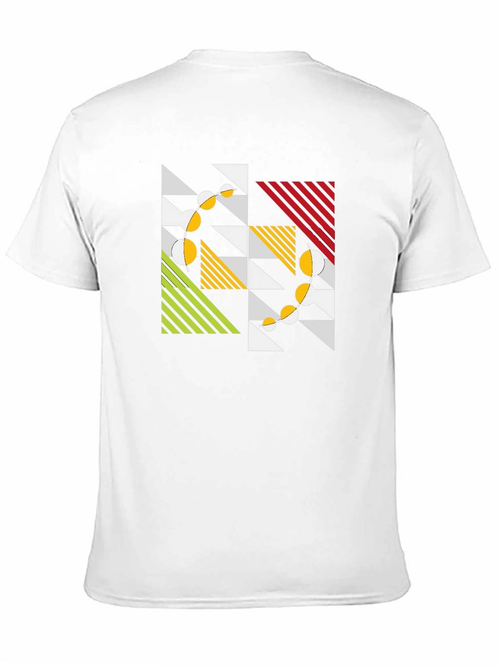 Geometric Pattern Black T-Shirt - Modern Art Style