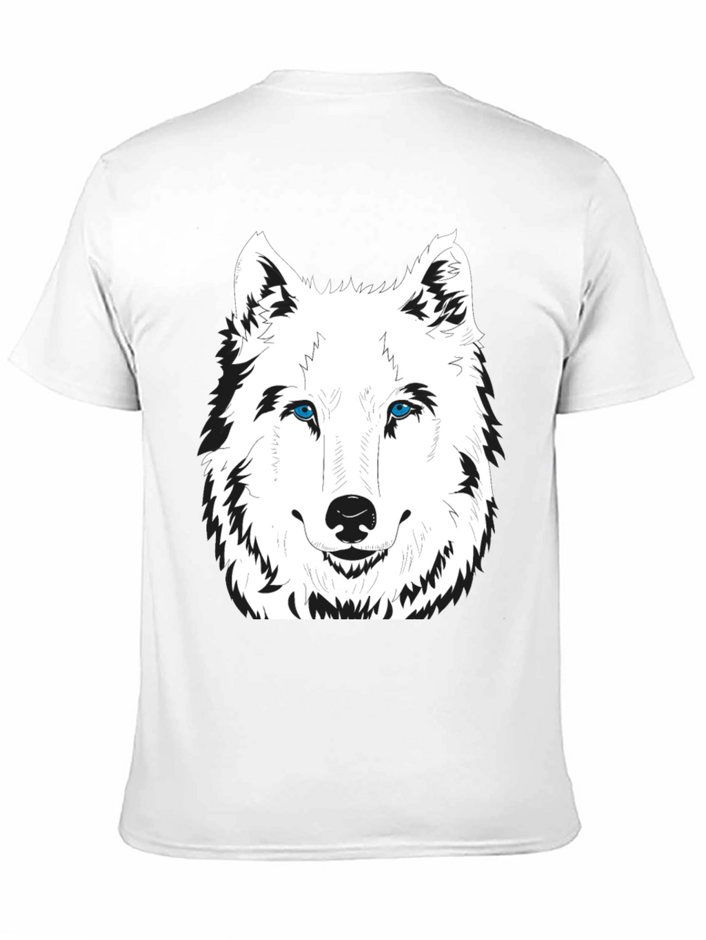 Mens Black Wolf Graphic Print T-Shirt