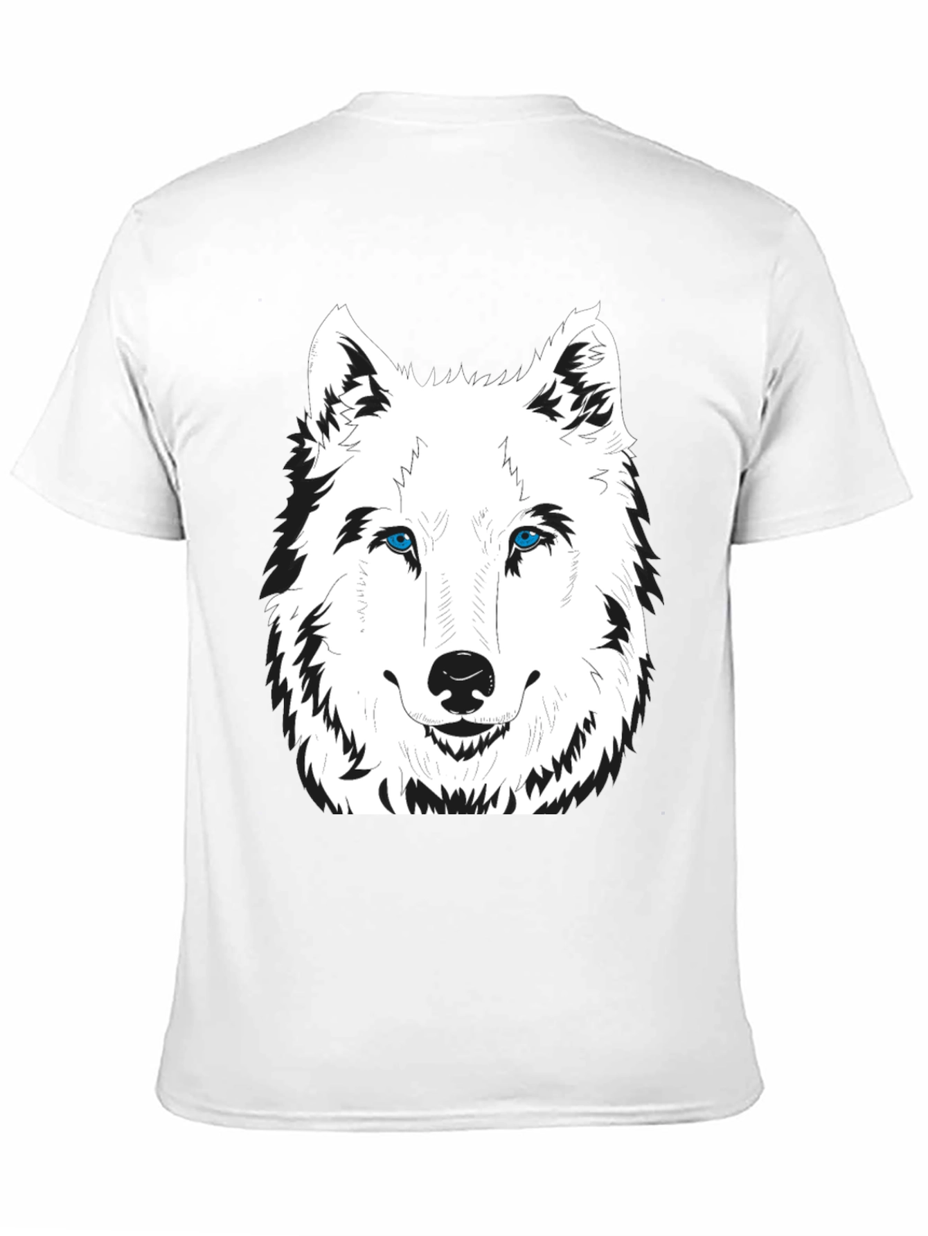Mens Black Wolf Graphic Print T-Shirt