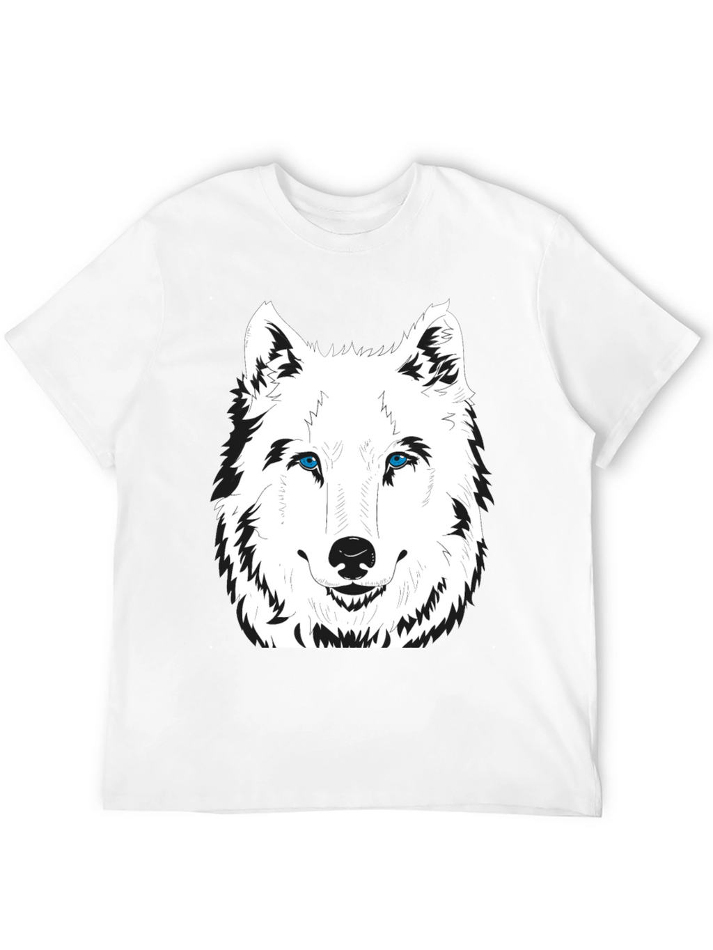 Mens Black Wolf Graphic Print T-Shirt