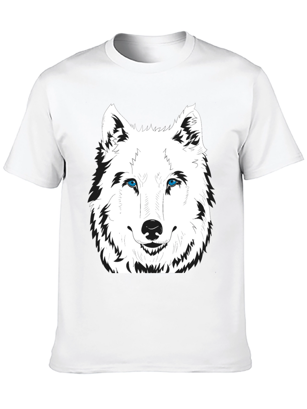Mens Black Wolf Graphic Print T-Shirt