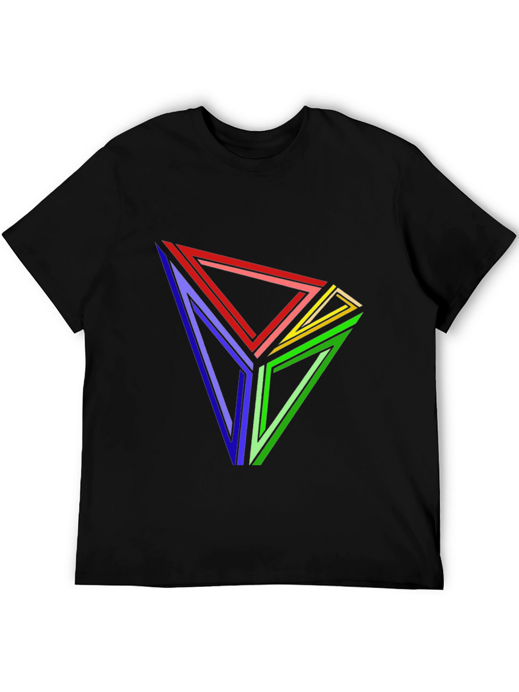 Geometric Triangle T-Shirt - Abstract Illusion Tee