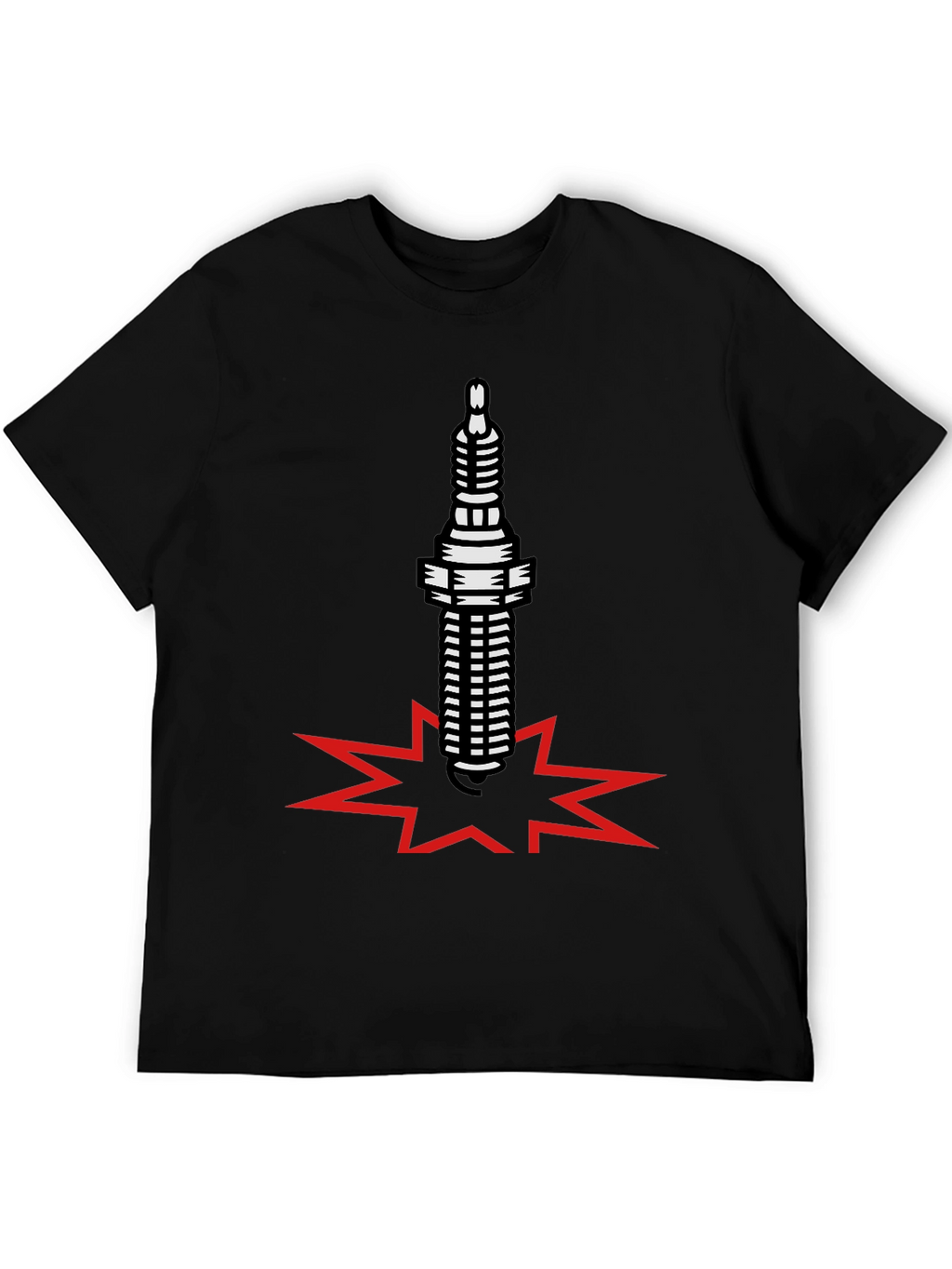 Spark Plug Boom Black T-Shirt