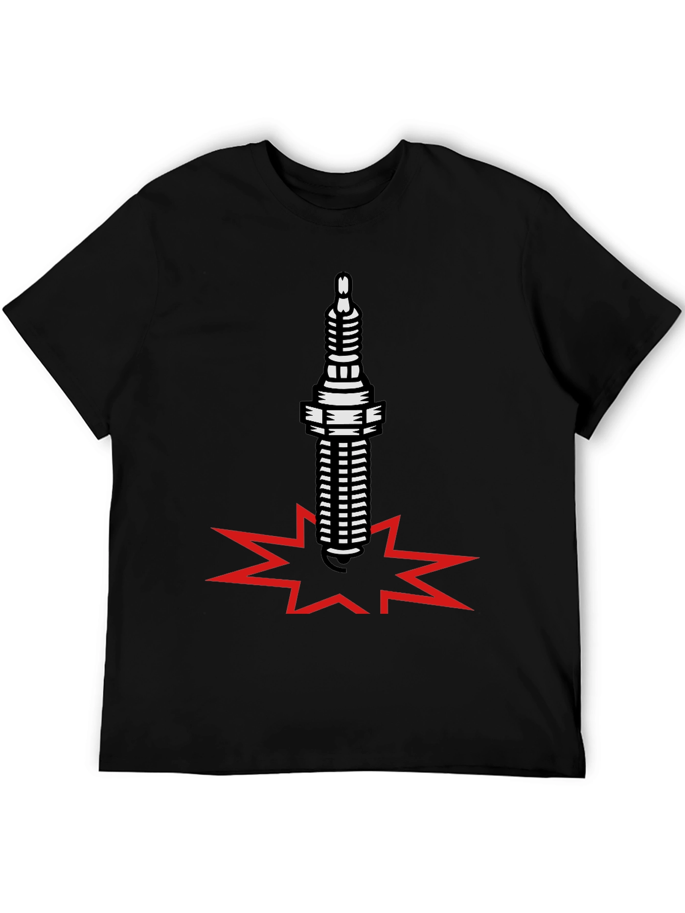 Spark Plug Boom Black T-Shirt