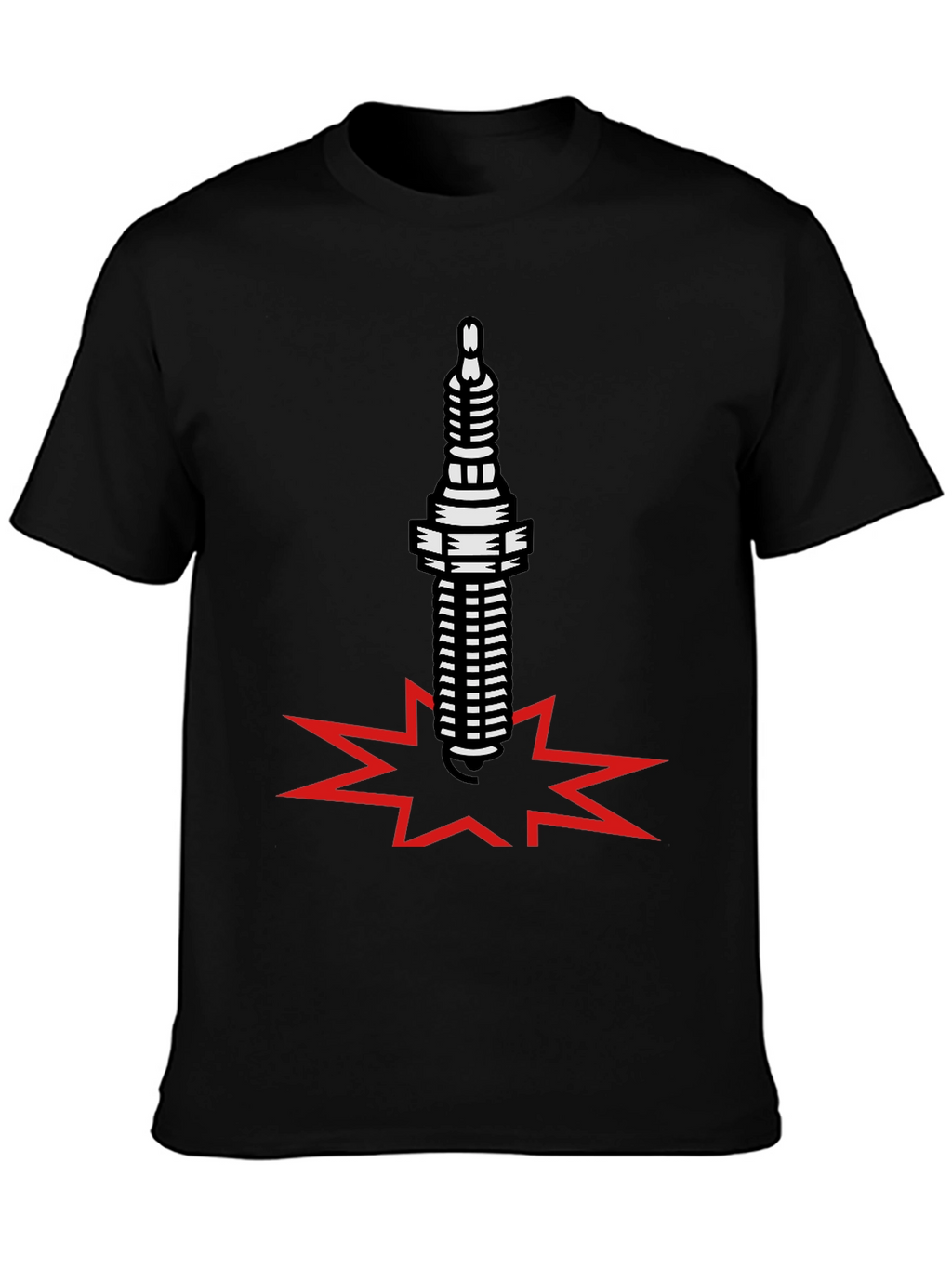 Spark Plug Boom Black T-Shirt
