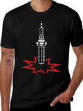 Spark Plug Boom Black T-Shirt