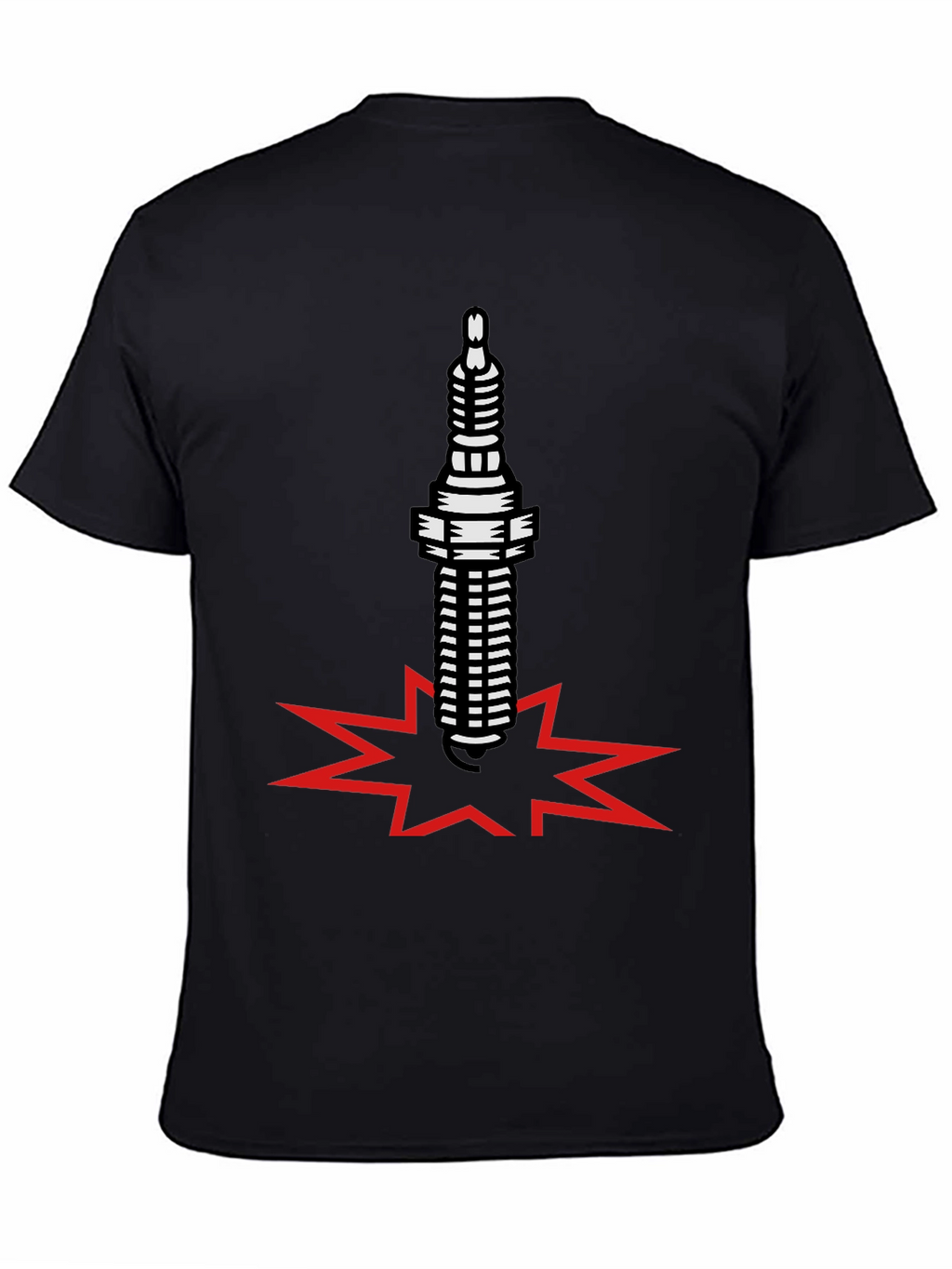 Spark Plug Boom Black T-Shirt