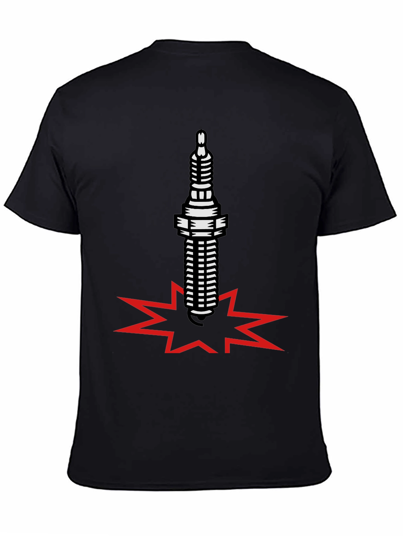 Spark Plug Boom Black T-Shirt