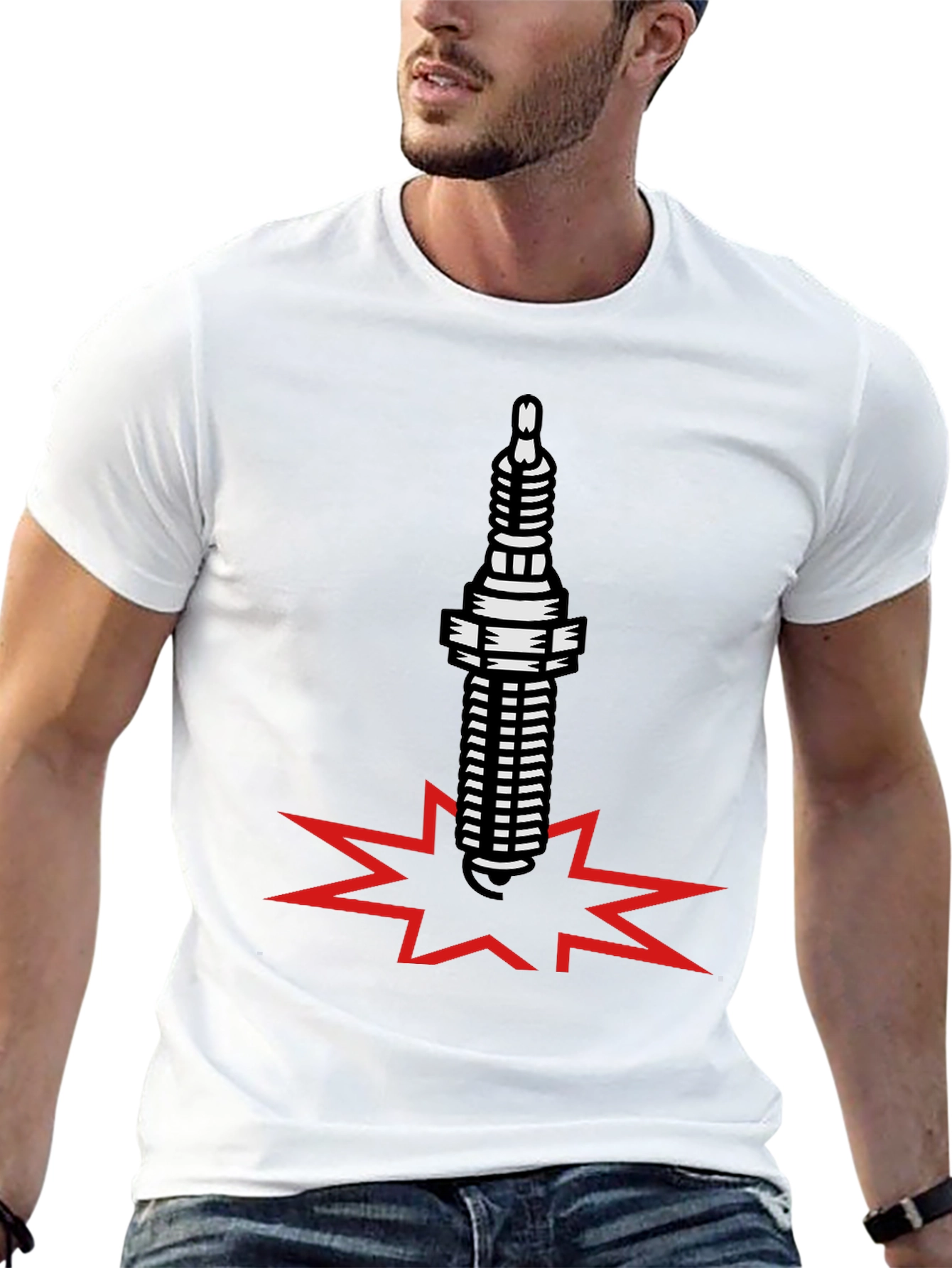 Spark Plug Boom Black T-Shirt