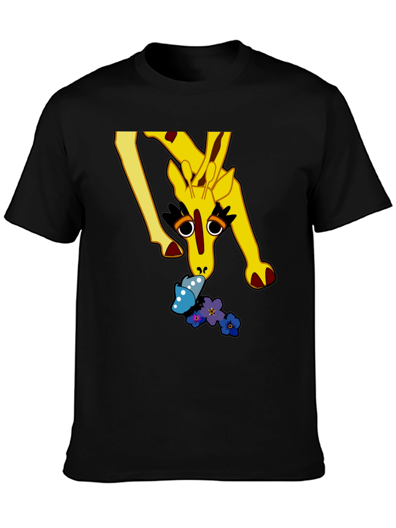 Giraffe & Butterfly Graphic Tee - Unique Design