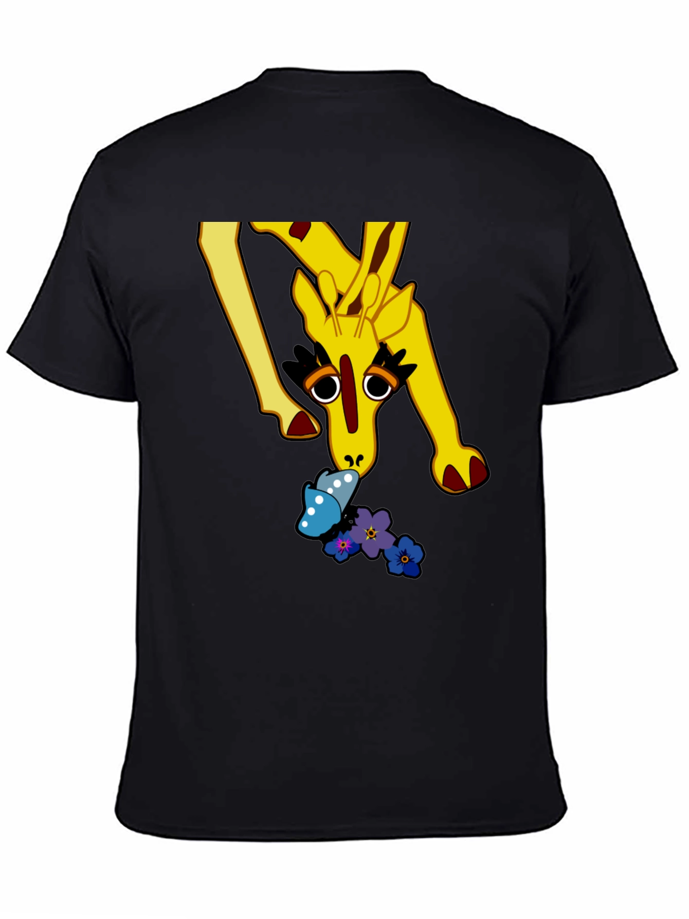 Giraffe & Butterfly Graphic Tee - Unique Design