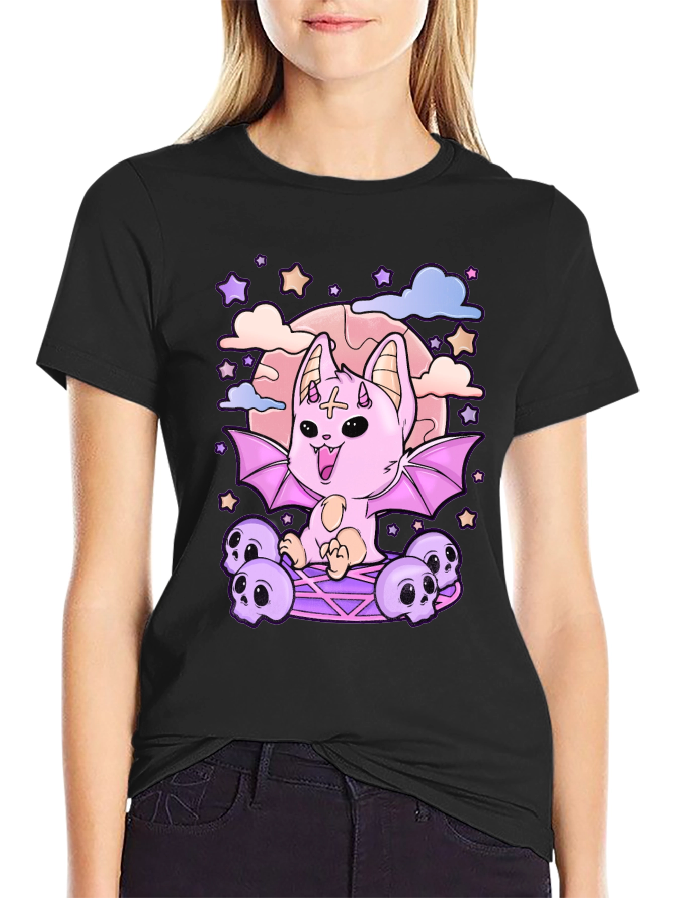 Pastel Goth Bat T-Shirt - Cute & Creepy Style