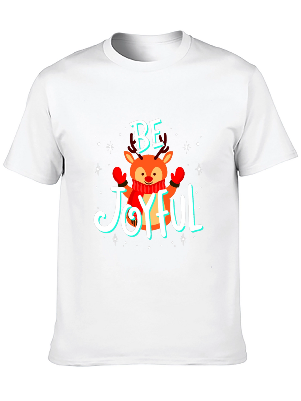 Be Joyful Reindeer Christmas T-Shirt