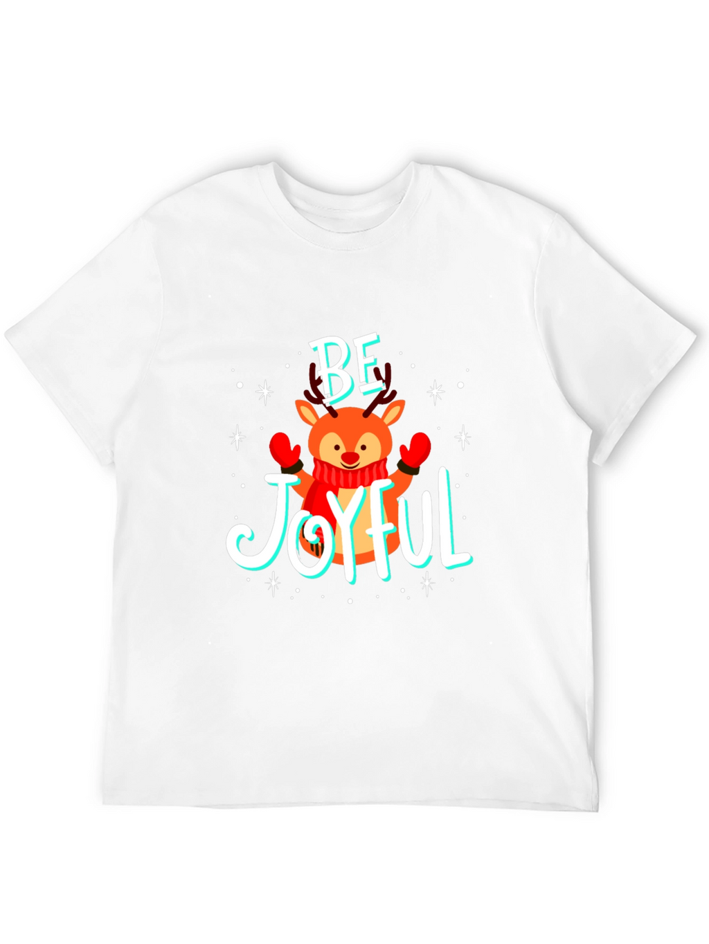 Be Joyful Reindeer Christmas T-Shirt